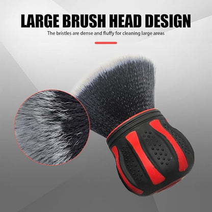 1 PC Car Detail Brush, Car Beauty Tools, Ultra Soft Detailing Brush with Storage Rack, Car Interior Cleaning Brush, for Most Cars (Red), LEEQJS1702RE-1PC