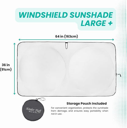 Windshield Sun Shade | Compatible for Acura RDX (2019-2026) | Certified 99.87% UVB & 99.02% UVA Car Sun Shade. Award Winning Sunshade - Patented Technology | Car Shades by Kinder Fluff