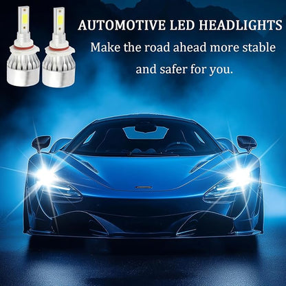 vvag 2PCS 9005/HB3 LED Bulbs for Automotive, 3800LM 6000K Car LED Headlight Bulb, Universal High Beam and Low Beam Car Accessories, Plug & Play Headlights for Most Cars Trucks SUVs