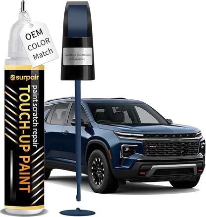 Lakeshore Blue Metallic GXP/WA136H Touch up Paint for Chevrolet OEM Color Match Car Scratch Repair Kit for Nicks & Chips Scratches Quick & Easy Paint Fix 2-In-1 Car Scratch Remover Pen