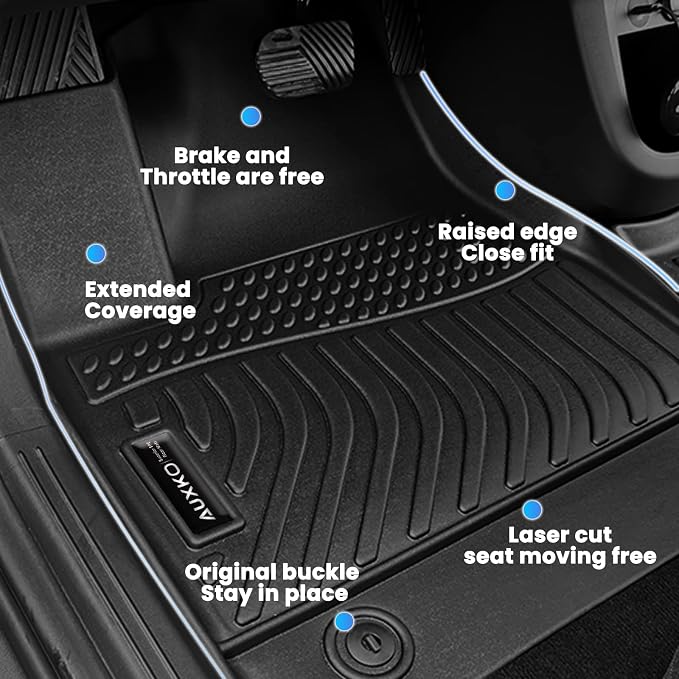 Auxko All Weather Cargo Liner Mat Fit for 2026 2025 2024-2022 Hyundai Tucson Hybrid TPE Trunk Mat Tucson Accessory All Season Odorless Anti-Slip Black