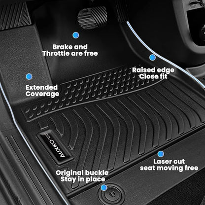 Auxko All Weather Floor Mats Cargo Mat for Ford Escape 2020-2025 2026 Gasoline All Season TPE Accessories Guard Odorless Anti-Slip Floor Liners Trunk Mat for Ford Escape Gasoline