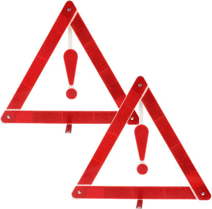 2pcs Car Warning Triangle Sign Auto Warning Sign Kit Sturdy Car Safety Triangle