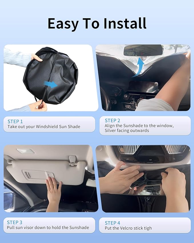 R1S Customized Windshield Sun Shade for 2022 2023 2024 2025 2026 Rivian R1S Front Window Sunshade Visor Protector Foldable Blocks UV Rays Keep Car Cooler Accessories