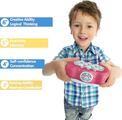 Intoypad Pop The Target! Handheld Speed Push Game Machine: A Fun Multiplayer Game for Family. Sensory Fidget Toy Christmas Toys Gifts for 6 7 8 9 10 11 12 Years Old Kids Road Trip Car Games Kids Pink