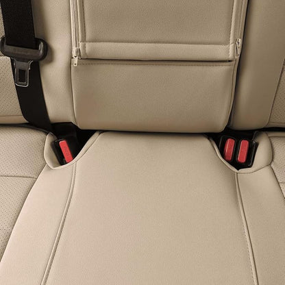 EKR Rav4 Seat Covers Custom Fit for Toyota RAV4 Adventure,TRD-Off Road 2019 2020 2021 2022 2023 2024, Leather Car Seat Cover Full Set for SUV,Faux Leather(Beige)