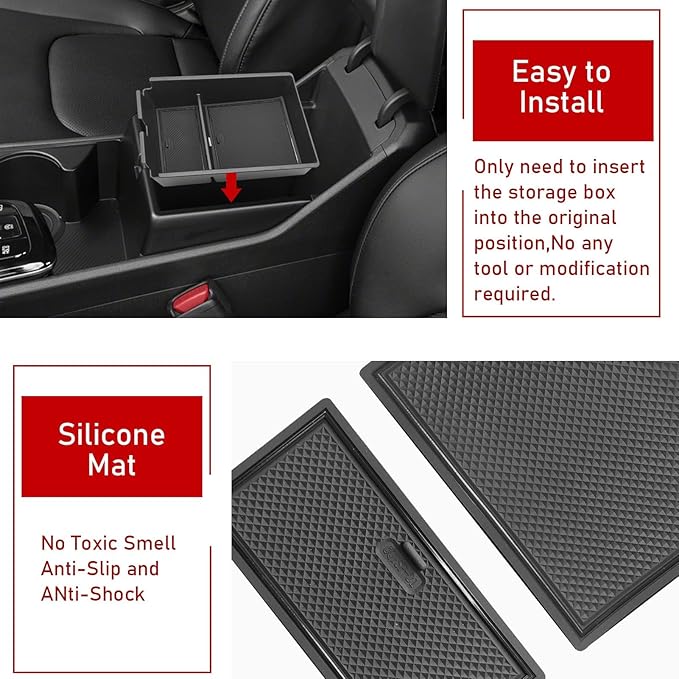 TTCR-II Compatible with Kia Sportage Center Console Organizer 2023 2024 2025 2026, for Sportage NQ5 Console Organizer Tray EX/LX/SX/X-Line 2023 2024 2025 2026