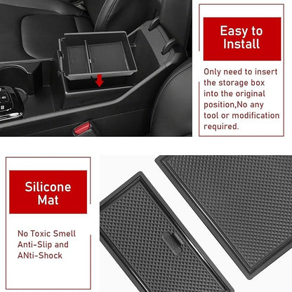 TTCR-II Compatible with Kia Sportage Center Console Organizer 2023 2024 2025 2026, for Sportage NQ5 Console Organizer Tray EX/LX/SX/X-Line 2023 2024 2025 2026