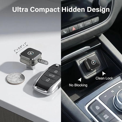 Wireless CarPlay Adapter, 2-in-1 for Android Auto, Gunmetal | Skip the phone cable after setup and use factory-wired CarPlay or Android Auto wirelessly on daily drives