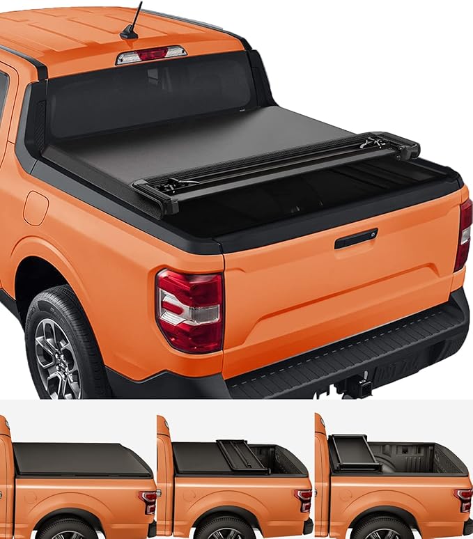 TIPTOP Soft Tri-Fold Tonneau Cover Truck Bed for 2022 2023 2024 2025 2026 Maverick 4.5ft Bed (54.4") | TPX3 |.