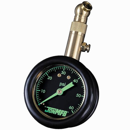 Tire Pressure Gauge for Cars and Trucks. 0-60 PSI Calibrated to ANSI B.40.1 Accuracy. Large 2 Inch Easy to Read Gauge and 360 Degree Rotation for Easy Connection., 200-60R