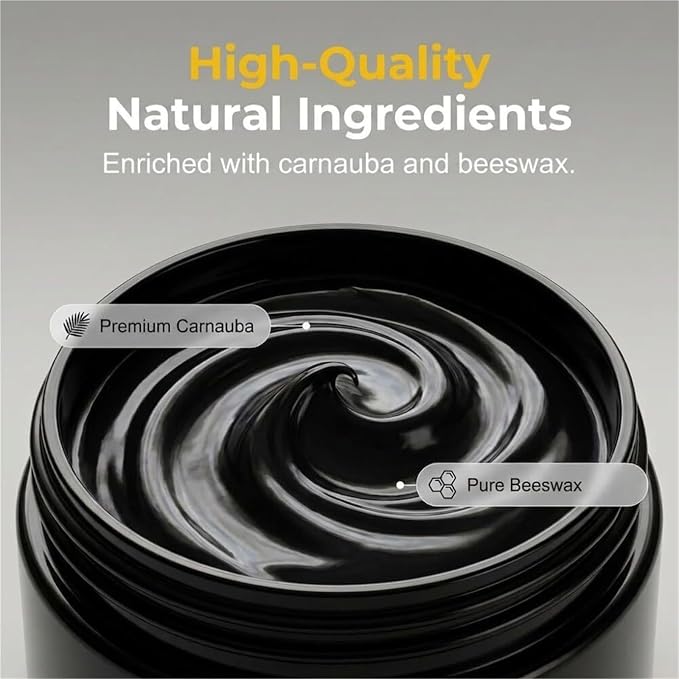 New 2026 Car Tire Ceramic - Powerful Wheel Cleaning Refurbish Wax, Tyre Nourish Cream, Tire Wax for Ultimate Wheel Protection, Restores Black Gloss, Blocks UV(Black 1PCS)