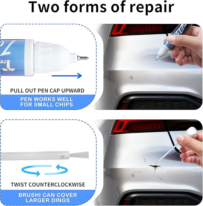 SWP Snow White Pearl Touch Up Paint for Kia Exact Match, Car Paint Scratch Repair kit, 2 in 1 Scratch Remover Pen with Color-Matched Rapid Drying of Paint Coating