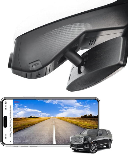 mangoal STARVIS 2 Front 4K HDR Dash Cam IMX678, Custom Fit for GMC Yukon, Yukon XL 2021-2022 (Model B), 5GHz WiFi, GPS, 64GB Card