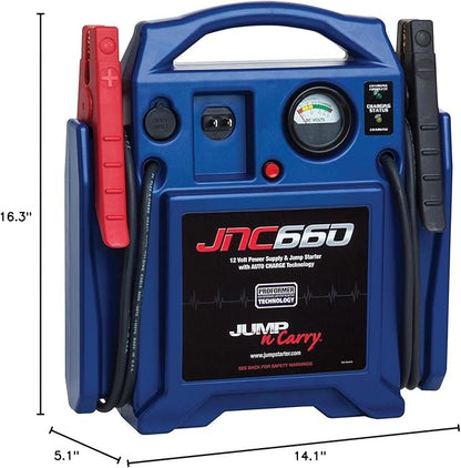 Clore Automotive Jump-N-Carry JNC660 1700 Peak Amp 12 Volt Jump Starter , Blue