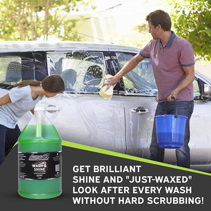 LANE'S Car Soap/Car Wax Soap The Perfect Wax Shampoo for Auto Detailing/Exterior Care Products/High Foaming with Gentle Formula/Concentrated Formula - 1 Gallon