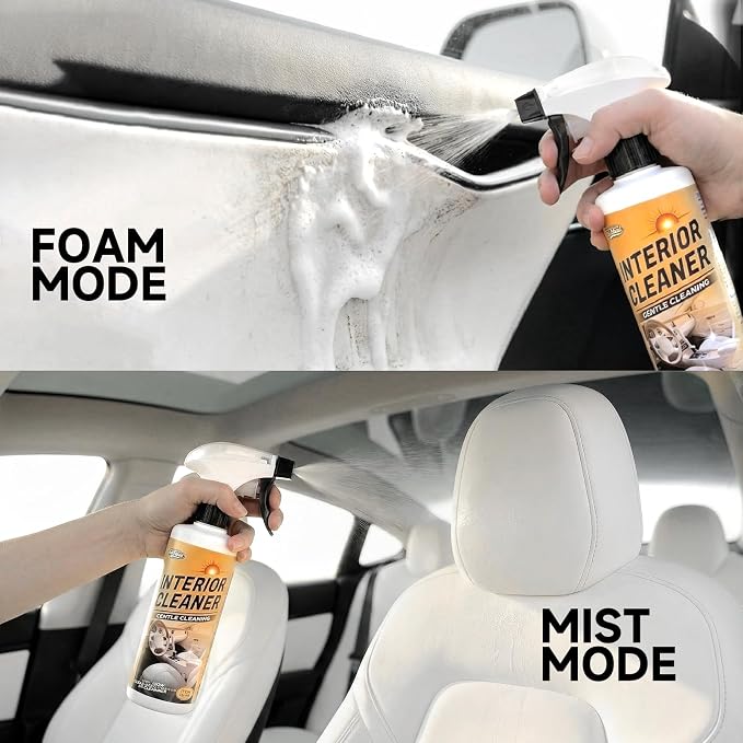 toretark Interior Car Cleaner Kit for Tesla, pH-Neutral Safe for All Surface, 2-in-1 Modes Car Upholstery Cleaner for BMW Accessories, Cleaning Kit Interior for Mercedes Benz Car Accessories