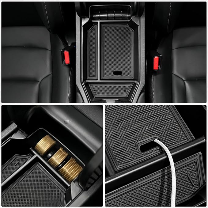 2PCS Center Console Organizer Tray for 2026 2023-2025 Honda Accord Gen 11th Accessories, Armrest Storage Box and Hidden Storage Organizer for Accord LX EX Sport EX-L Sport-L Touring Hybrid & Gas