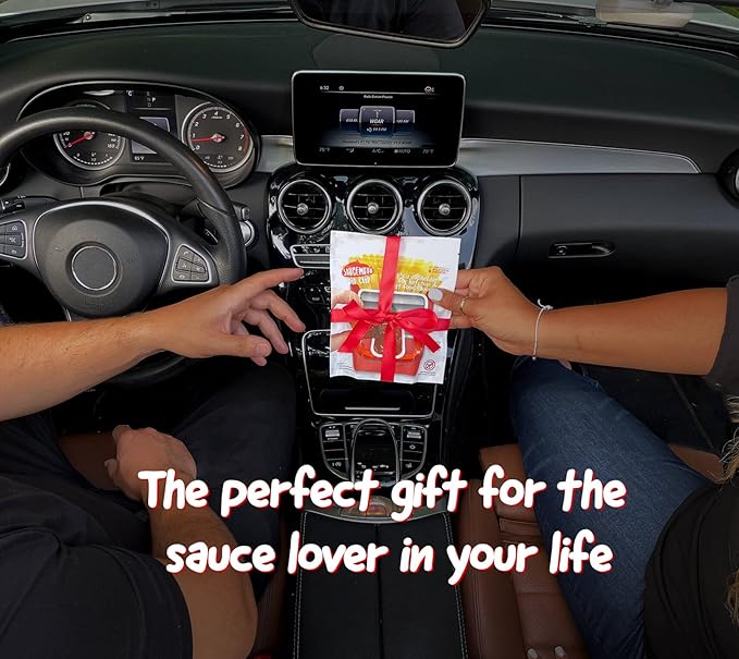 Saucemoto Dip Clip | an in-car Sauce Holder for Ketchup and Dipping sauces. As seen on Shark Tank (6 Pack Assortment, Black, Red, Gray)