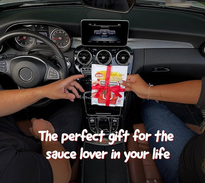 Saucemoto Dip Clip | an in-car Sauce Holder for Ketchup and Dipping sauces. As seen on Shark Tank (6 Pack Assortment, Black, Red, Gray)