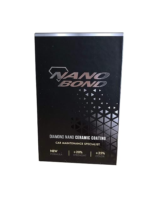 Nano Bond Ceramic Coating for Cars - 80% SiO2 Formula, Hydrophobic Paint Protection, UV & Corrosion Resistant for Glass, Wheels & Plastic, Easy Application, Car Detailing Kit, 30ml