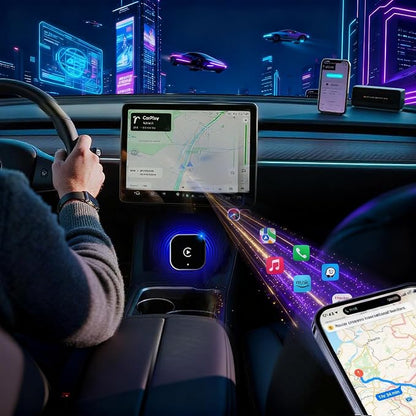 2026 Upgraded Wireless CarPlay Adapter - Fast Auto-Connect, Stable Connection, Mini Size Plug & Play Adapter for iPhone & Android Auto Compatible Cars