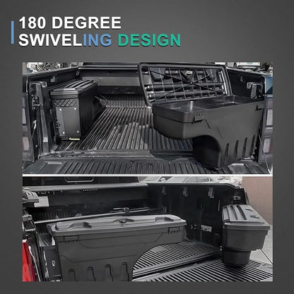 Left Driver Side Right Passenger Side Truck Bed Tool Box Compatible For Chevrolet Silverado 1500 2007-2018, For Chevrolet Silverado 1500 LD 2019