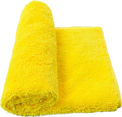 MAX Premium Microfiber Cleaning Cloth Auto Detail Towels, 36 Count, 16"x16" 350GSM (Yellow)