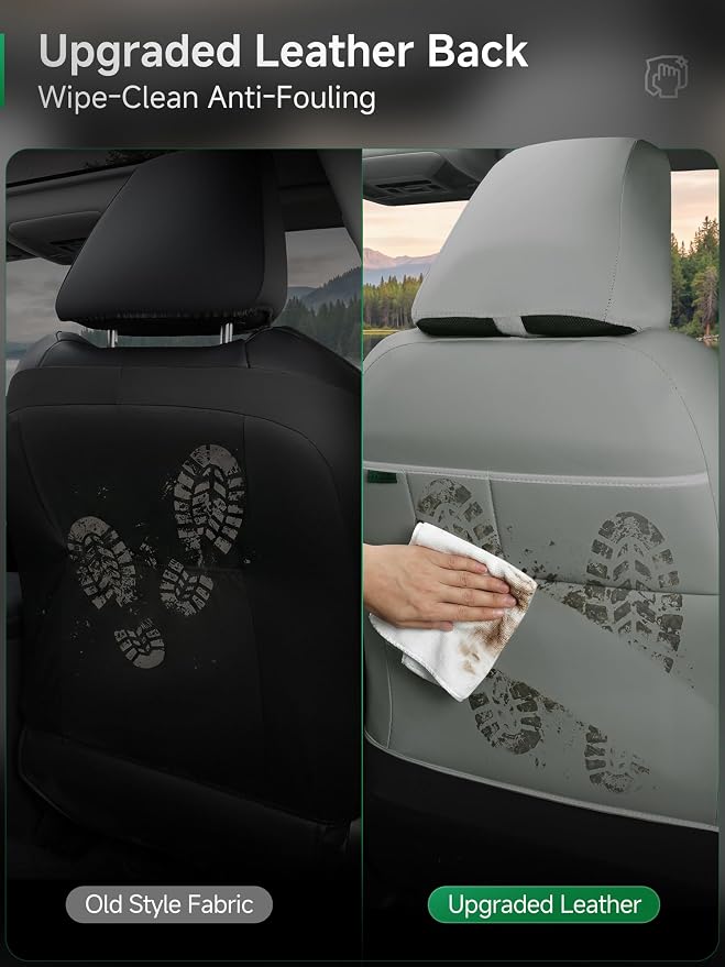 GIANT PANDA Front Seat Covers for Nissan Rogue Altima Sentra Versa Kicks Frontier Murano Pathfinder Maxima,Faux Leather Bucket Seat Cover Fit Nissan Seat Protectors (Gray Diamond) 2-Pack