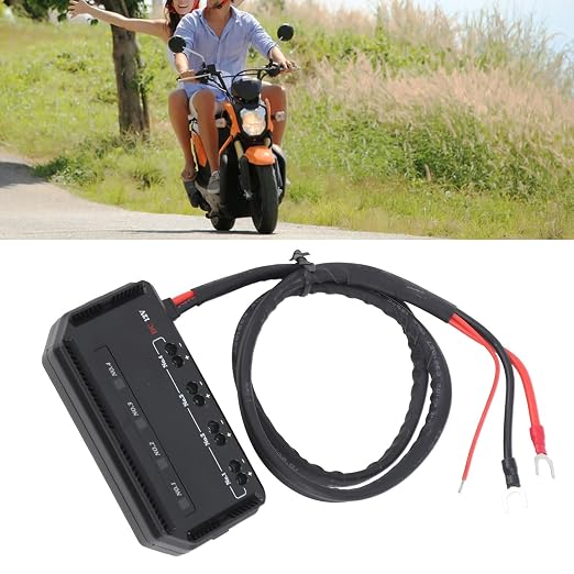 Motor Vehicle Safety Box 12V with Relay, 4 Specialist Safety Holder with LED Display, Universal for Car Motorcycle Truck RV Marine