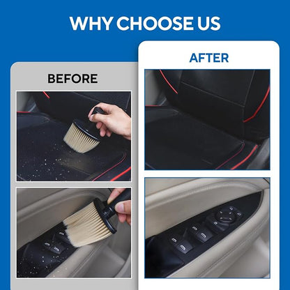 Car Detailing Brush, Automotive Interior Dusting Brush, Soft Car Interior Cleaning Tool for Dashboard Interior, Leather, Keyboard, Scratch-Free (2PCS-C)