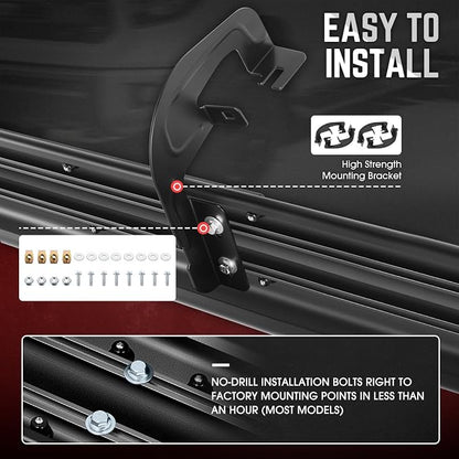 DNA Motoring 6 Inch Wide Flat Running Boards Side Step Bars Compatible with 2007-2018 Chevy Silverado GMC Sierra 1500/2007-2019 Silverado Sierra 2500HD 3500HD Standard Cab, STEPB-A-0003