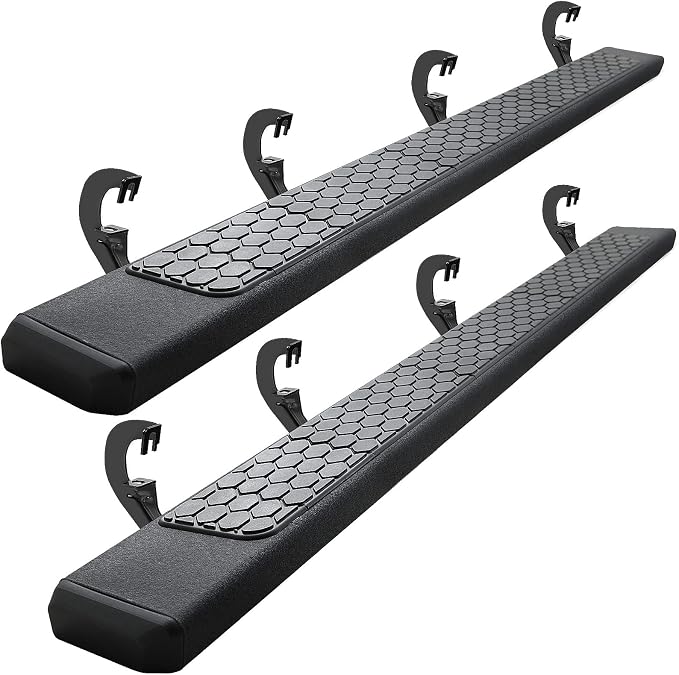 COMNOVA 6.5" Side Steps Nerf Bars Compatible with 2007-2018 Chevy Silverado/Gmc Sierra 1500(Include 2019 1500 Ld)&2017-2019 2500HD 3500HD. Running Boards for Silverado Crew Cab.