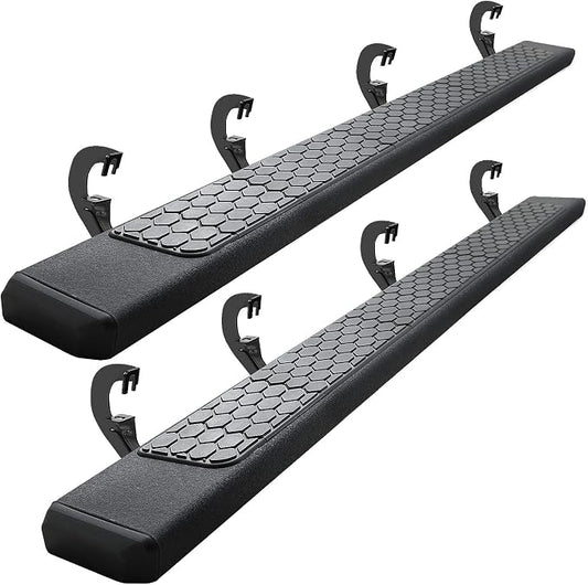 COMNOVA 6.5" Side Steps Nerf Bars Compatible with 2007-2018 Chevy Silverado/Gmc Sierra 1500(Include 2019 1500 Ld)&2017-2019 2500HD 3500HD. Running Boards for Silverado Crew Cab.