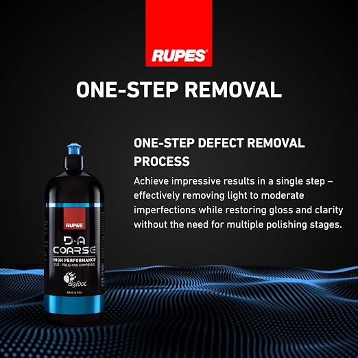 RUPES 1000 ml D-A Coarse High Performance Cut Polishing Compound for Car Detailing & Removing Scratches (Pack of 1) | Micro-Abrasive Technology | Reduces Oxidation and Removes Severe Swirl Marks
