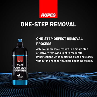 RUPES 1000 ml D-A Coarse High Performance Cut Polishing Compound for Car Detailing & Removing Scratches (Pack of 1) | Micro-Abrasive Technology | Reduces Oxidation and Removes Severe Swirl Marks