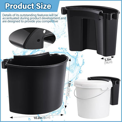 Car Detailing Bucket Organizer 10.2 x 7.8 x 5.5 Inch Car Washing Bucket Caddy Portable Multipurpose Hanging Organizer for Accessories Tool Home Garden Camping(Black,4 Pcs)