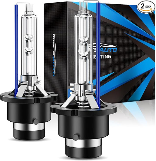 Marsauto D2S D2R HID Bulbs, 85122 66240 66040 66240 HID Xenon Bulbs, 35W D2S 8000K White Blue, Pack of 2