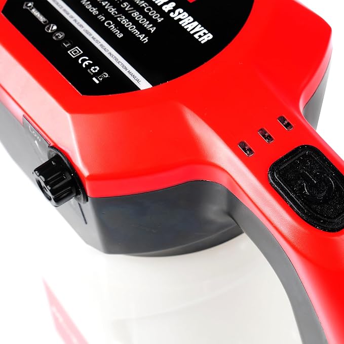 Maxshine Portable Cordless Foam Sprayer | 2L Capacity with 2600mAh Battery | Dual Spray Modes for Thick Foam | Electric Car Wash Foamer & Detailing Tool for Auto, Home & Garage Use