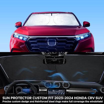 INSAUTO for 2026 CRV Windshield Sun Shade Sunshade Foldable Custom Fit 2023 2024 2025 Honda CR-V Accessories Windshield Cover Front Window Shield Blocks UV Rays and Heat Car Interior Protector