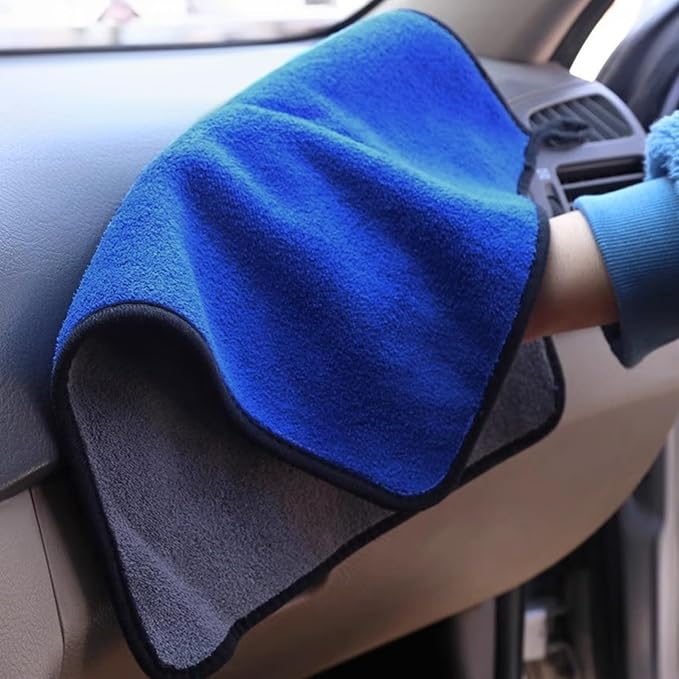 3PCS Professional Microfiber Towels for Car, 16"x16", 500GSM Thick Car Drying and Polishing Towels, Ultra Absorbent, Lint-Free, Scratch-Free Detailing Cloths for Auto Cleaning
