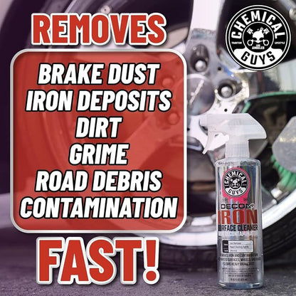 Chemical Guys Decon Pro Iron Remover and Wheel Cleaner – Professional Strength Fallout Remover, Brakes, Calipers, Exterior, Wheel and Tire Cleaner – Dissolves Brake Dust & Dirt, 16 oz