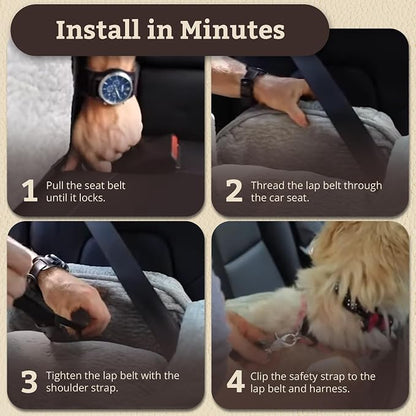 SNOOZER PET Products Lookout 1 Dog CAR SEAT, Denim Diamond, Small