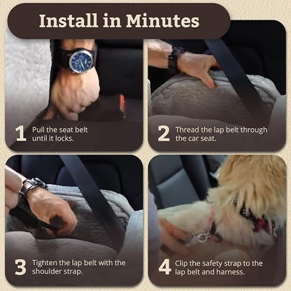 SNOOZER PET Products Lookout 1 Dog CAR SEAT, Denim Diamond, Medium
