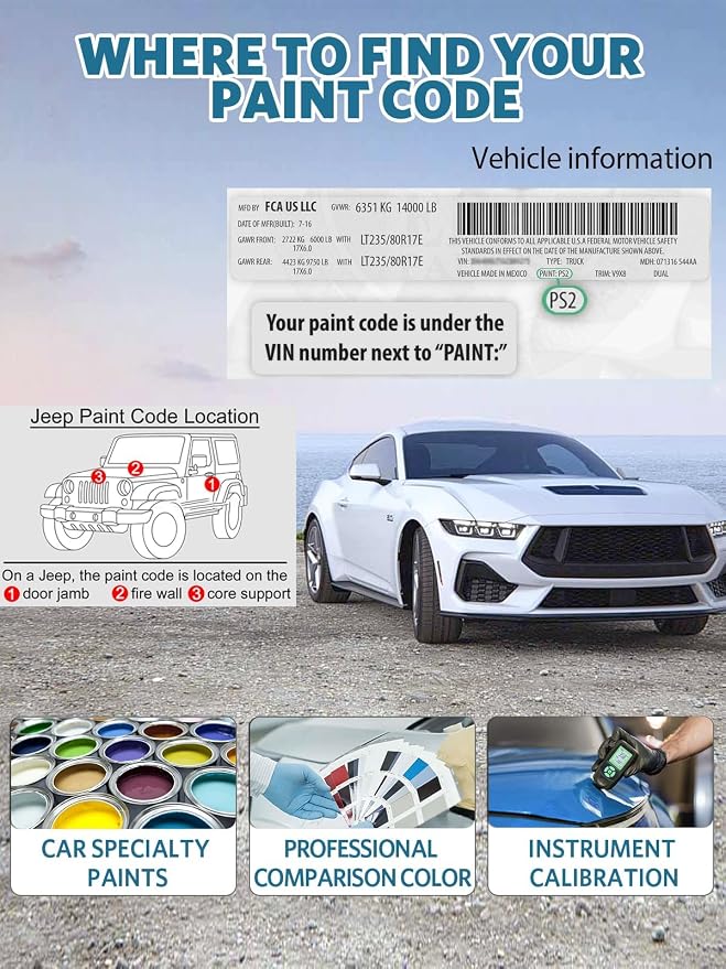 Mojito(PGE/GGE) Touch Up Paint for Jeep, Exact Color Match Car Paint Scratch Repair Remover Pen Kit Fix Vehicle Chips and Automotive Nicks Scuff
