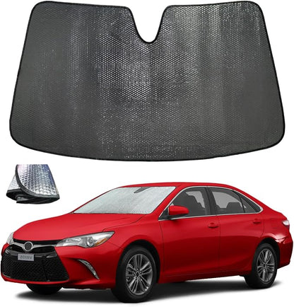 Car Windshield Sun Shade for Toyota Camry 2012-2017 Front Window Sunshade Sun Visor Protection Cover Accessories -5-Layer Bubble Foldable Thicken Blocks Heat & UV Rays Keep Car Cooler