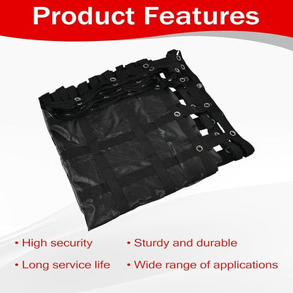Heavy Duty 105" x 120" Truck Bed Cargo Net with Adjustable Cam Buckles & S-Hooks & Cross Strap,8.75' x 10' Cargo Net with 1500LBS Capacity for Pickup Truck Bed Trailer SUV Jeeps