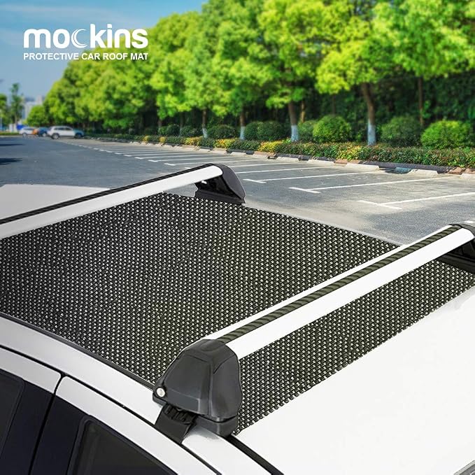 Mockins 39" x 36" Anti Slip Mat for Car Roof Cargo Bag & Carrier | Soft Roof Rack Pads | Customizable Cargo Mat for SUV , Truck & More | Non-Scratch, Multi Functional Anti Slip Pad for Car