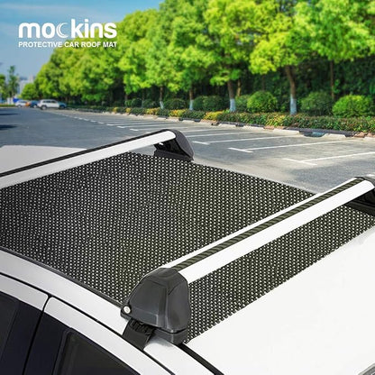 Mockins 39" x 36" Anti Slip Mat for Car Roof Cargo Bag & Carrier | Soft Roof Rack Pads | Customizable Cargo Mat for SUV , Truck & More | Non-Scratch, Multi Functional Anti Slip Pad for Car