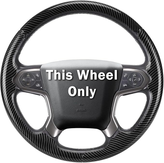 Steering Wheel Cover for Chevy Silverado 1500 2014-2018/2500 2500HD 3500 3500HD 2015-2019/ 4500HD 5500HD 6500HD 2019-2024/ Suburban Tahoe 2015-2020/ Traverse 2018-2023 Chevrolet
